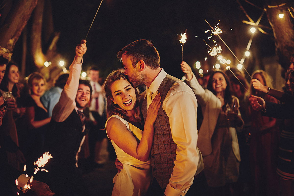 Sparklers Wedding Photos 13 Ballybeg House wedding