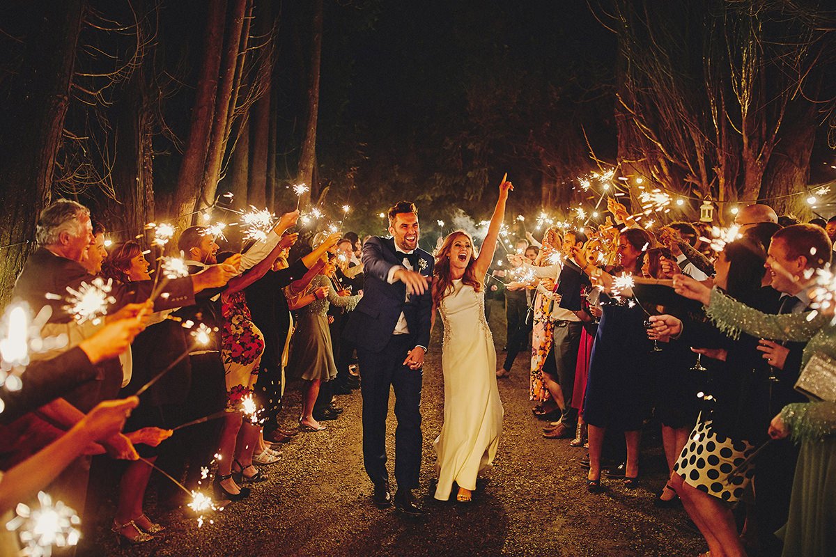 Sparklers Wedding Photos 14 Ballybeg House wedding