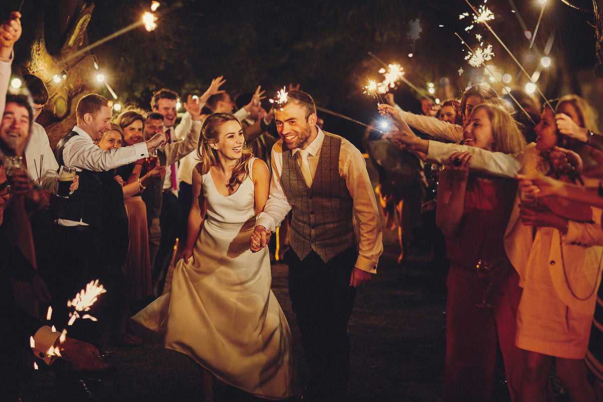 Sparklers Wedding Photos 16 Ballybeg House wedding