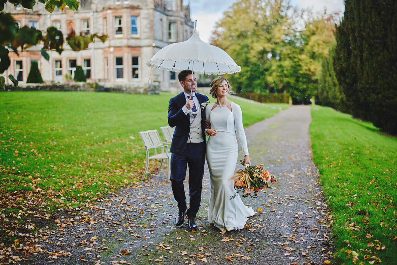 8 Reasons Castle Leslie is the Perfect Setting for a Romantic Wedding 13 Castle Leslie Wedding rain
