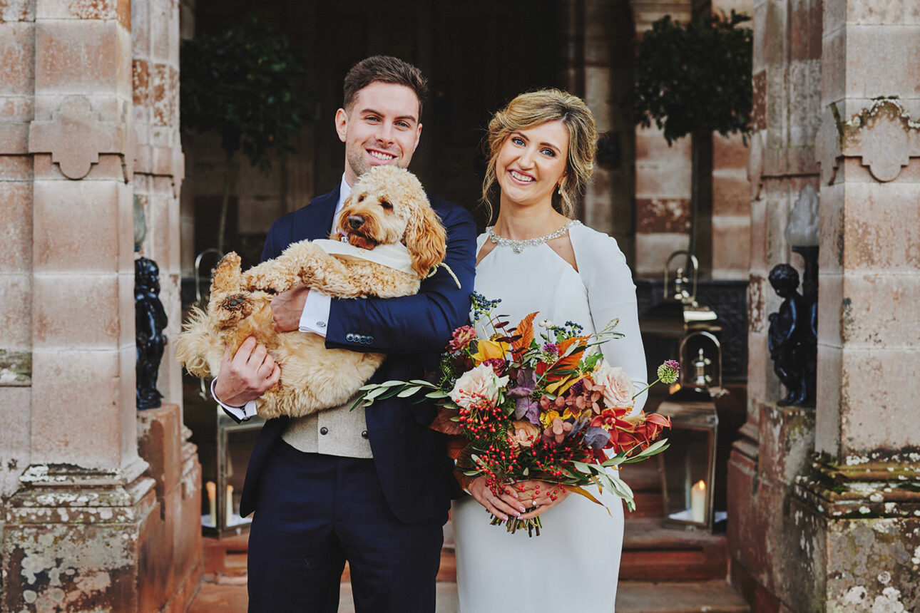 8 Reasons Castle Leslie is the Perfect Setting for a Romantic Wedding 8 Castle Leslie Wedding dog at wedding