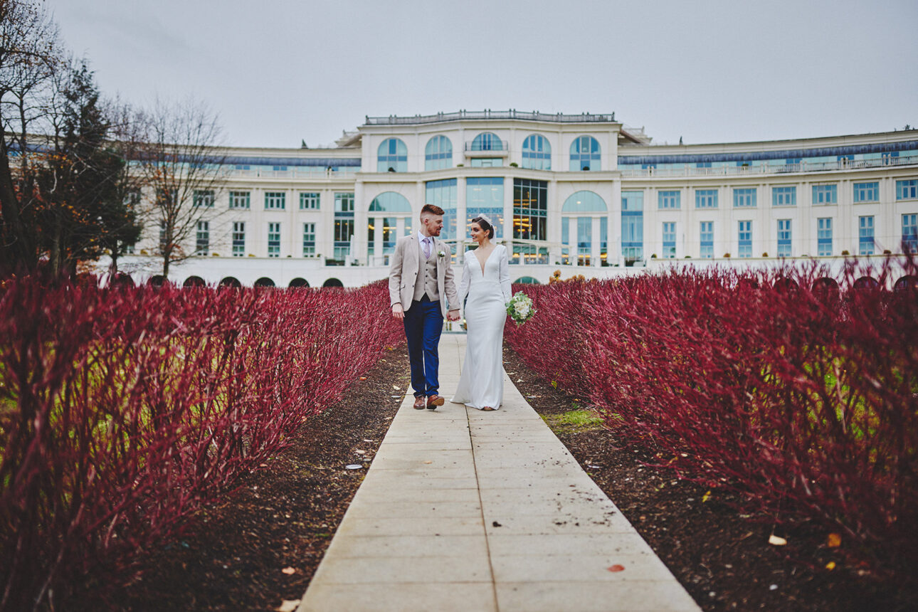 Autumn Wedding Photos Powerscourt Hotel