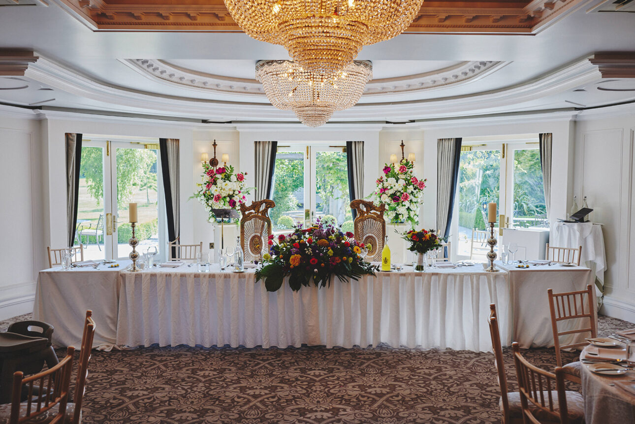 Bellingham Castle Wedding 18 Castle Bellingham Top Table